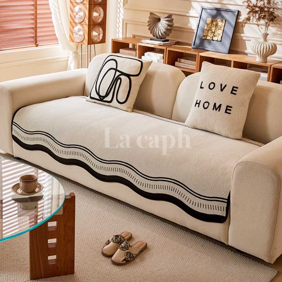 wave edge sofa cover (2colors)(90×70cm〜)