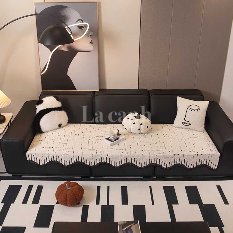minimal noir sofa cover