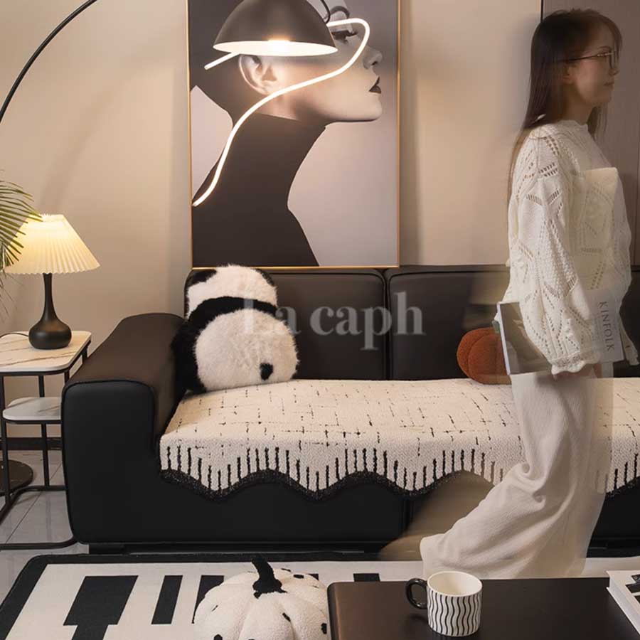 minimal noir sofa cover