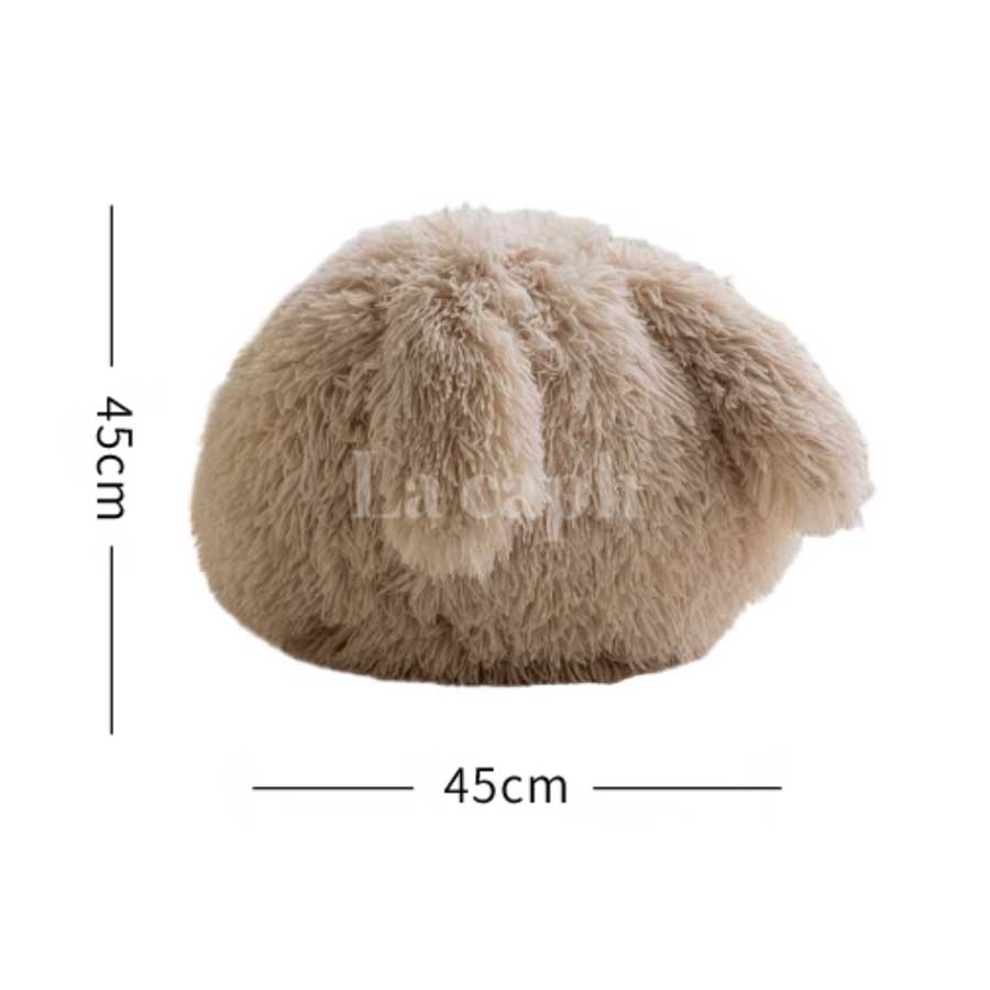 fluffy rabbit cushion