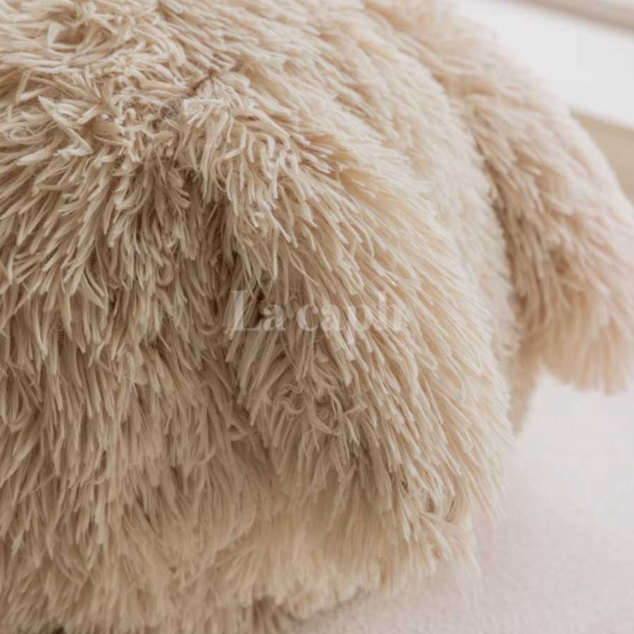 fluffy rabbit cushion