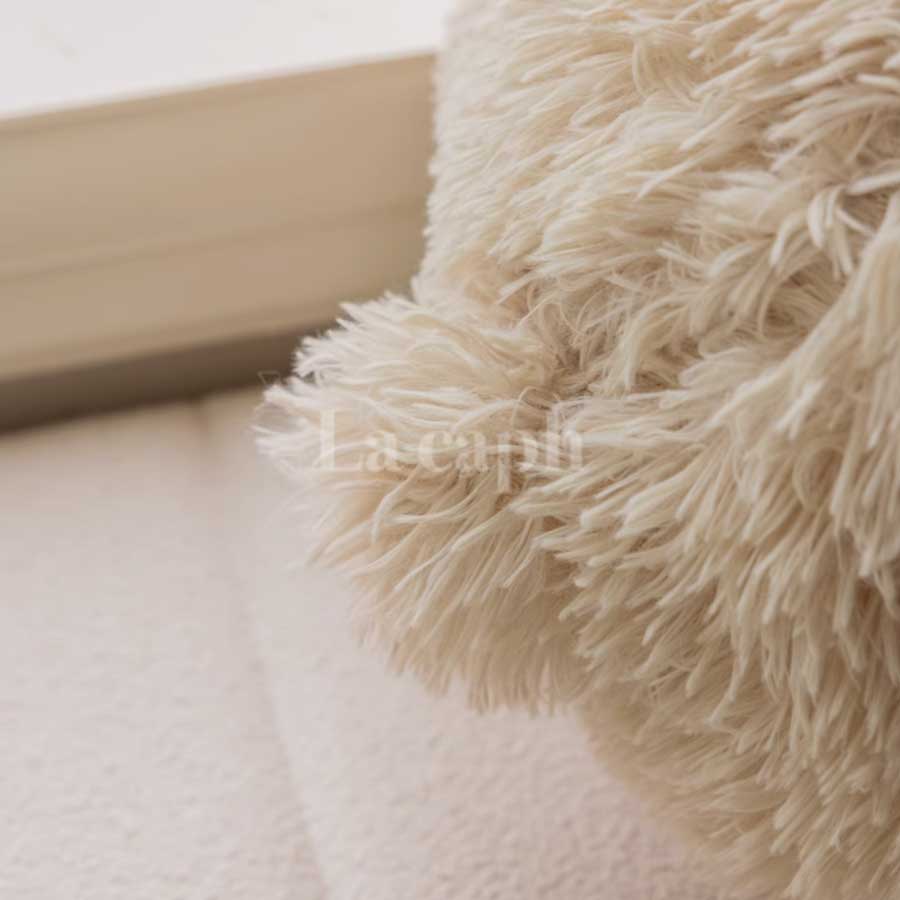 fluffy rabbit cushion