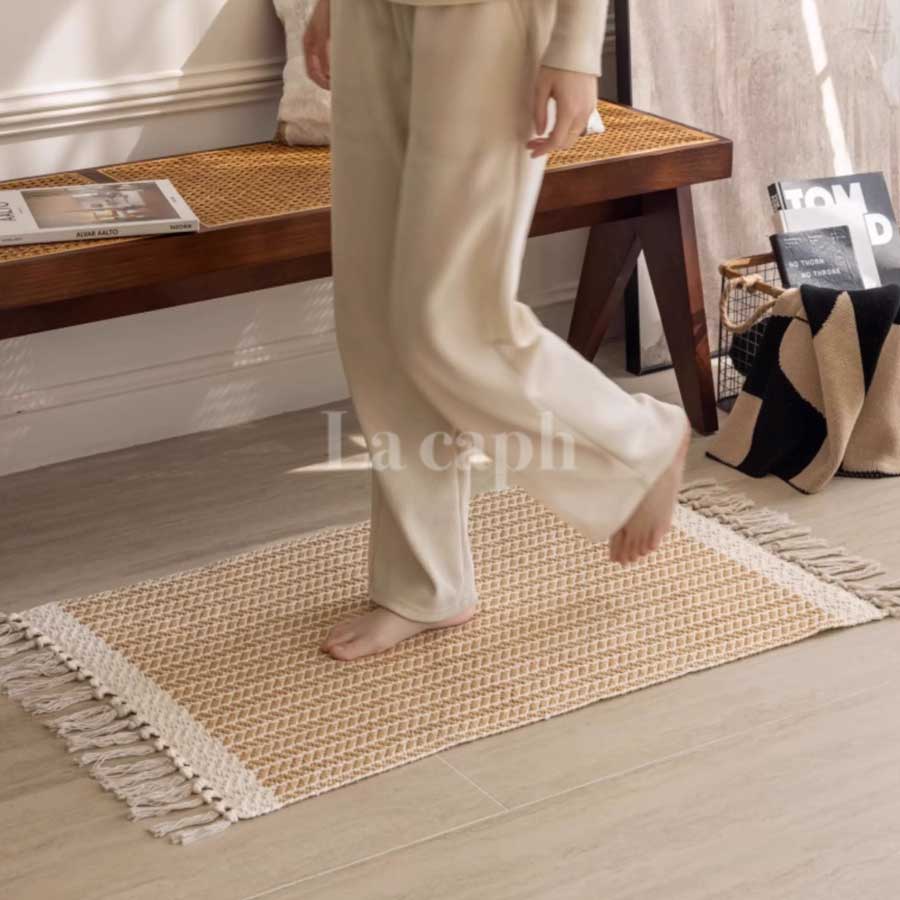 handwoven cotton rug (3colors)