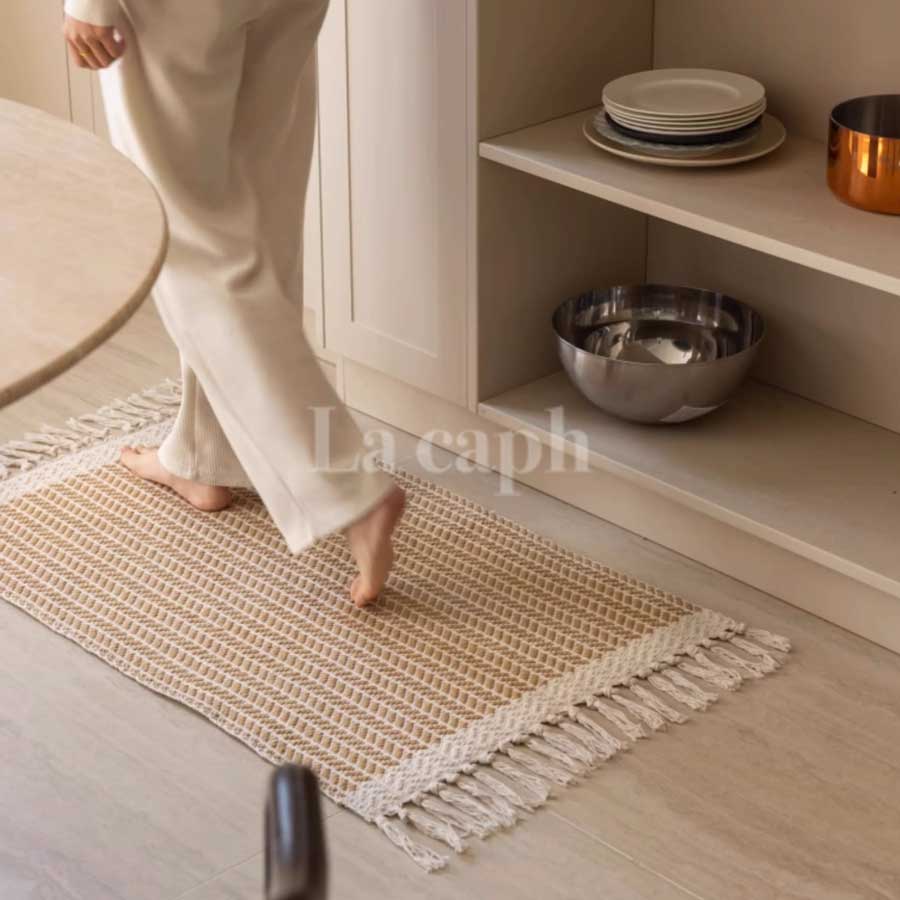 handwoven cotton rug (3colors)