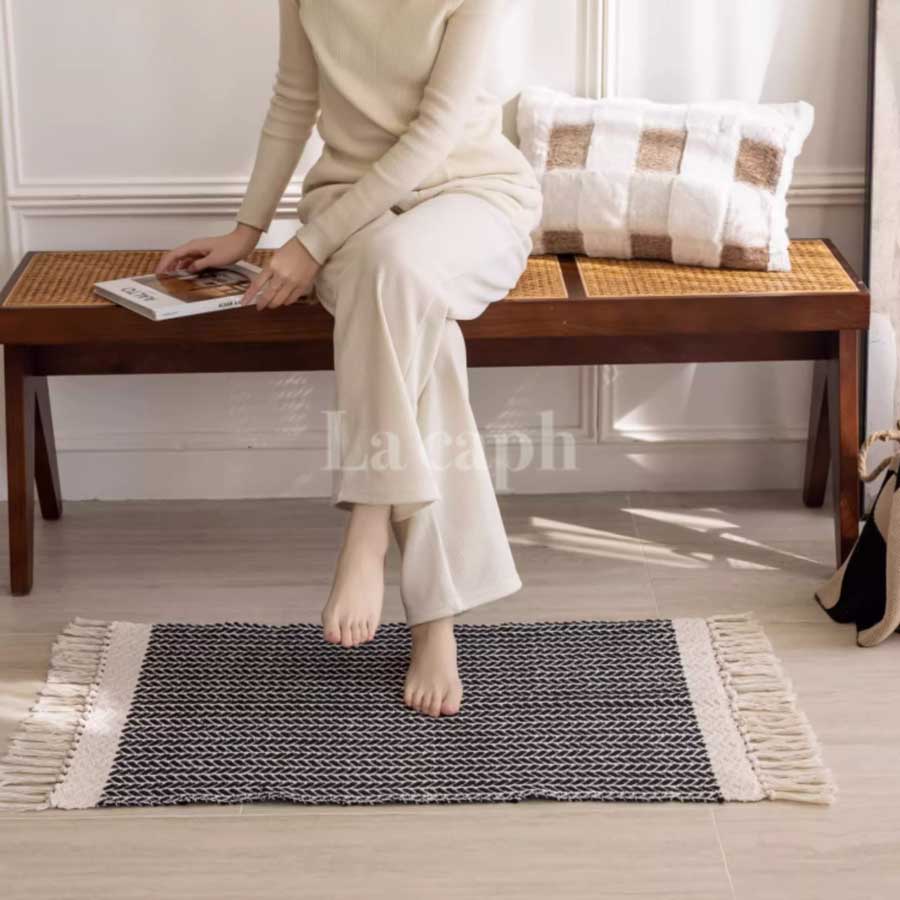 handwoven cotton rug (3colors)
