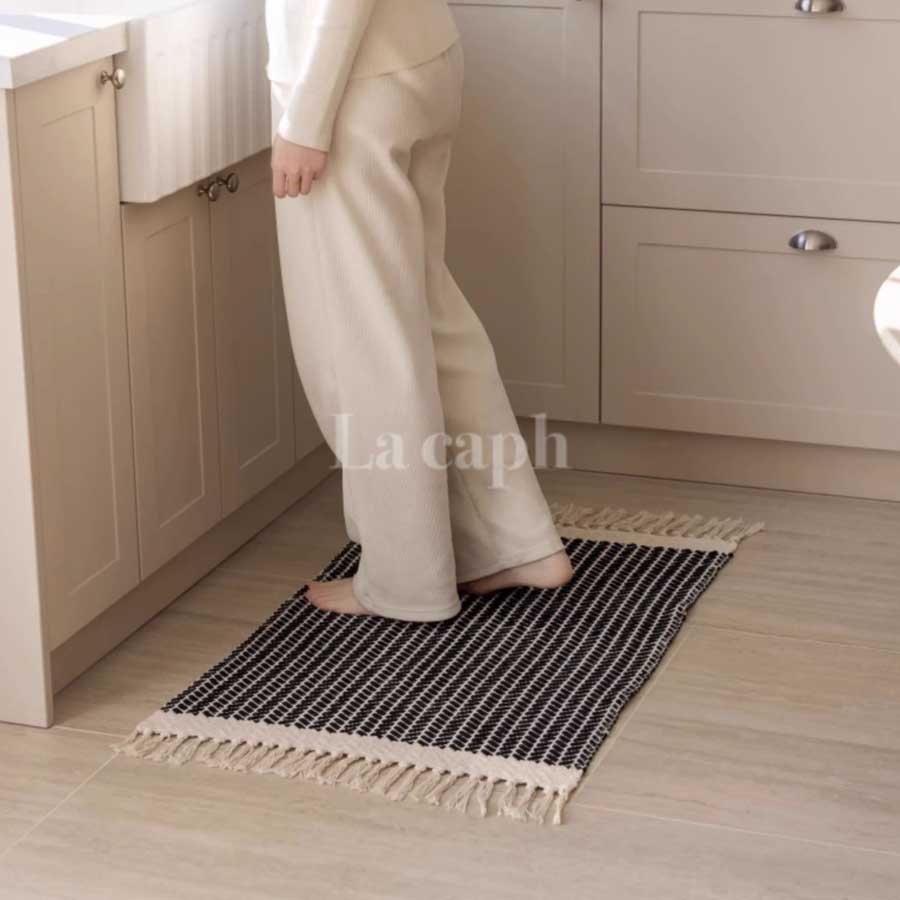 handwoven cotton rug (3colors)