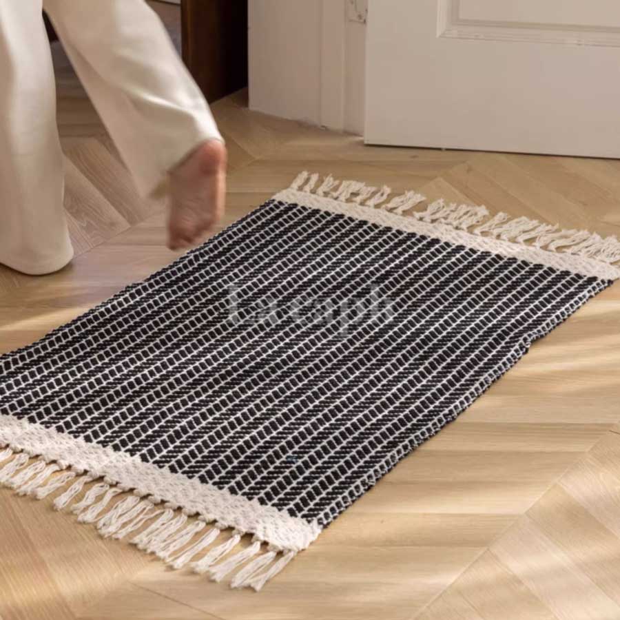handwoven cotton rug (3colors)