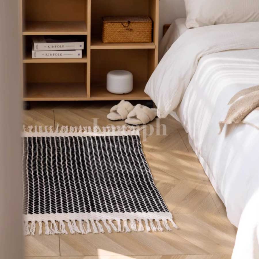 handwoven cotton rug (3colors)