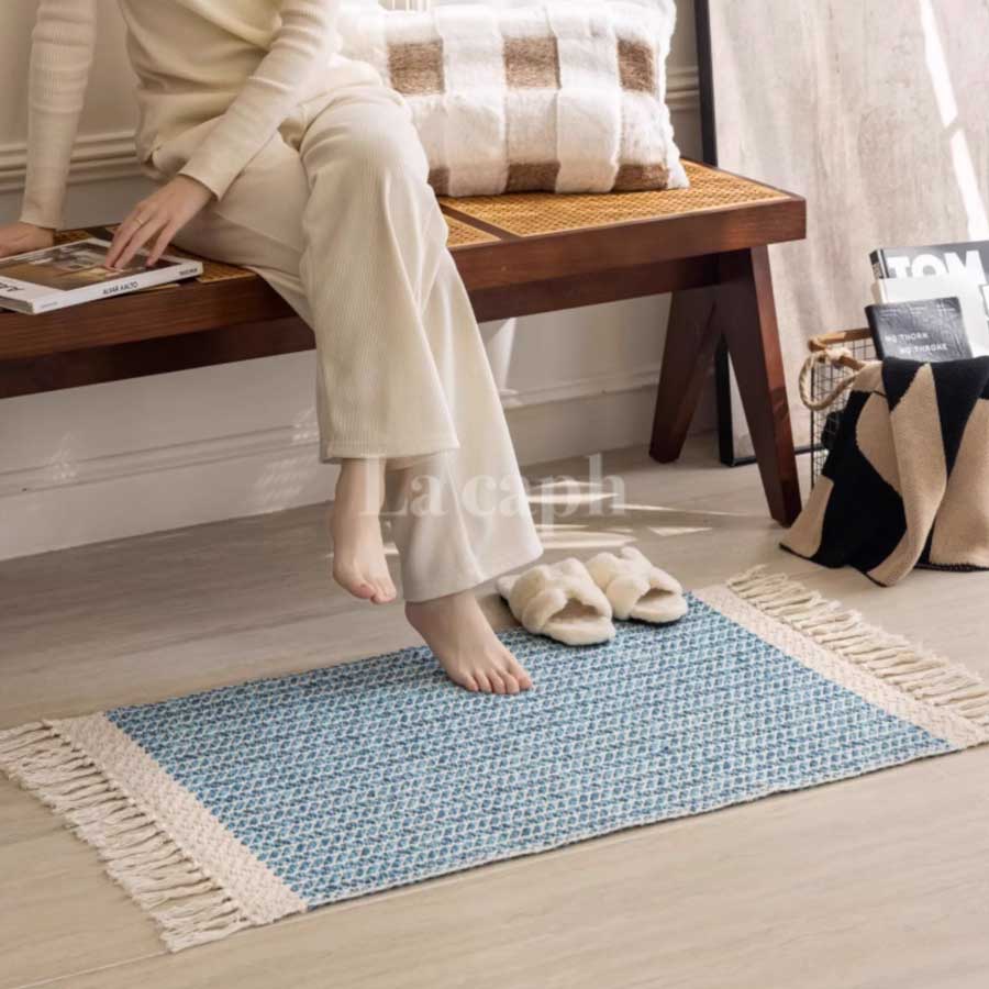 handwoven cotton rug (3colors)