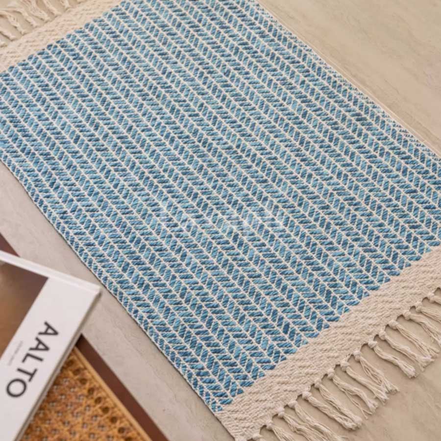 handwoven cotton rug (3colors)