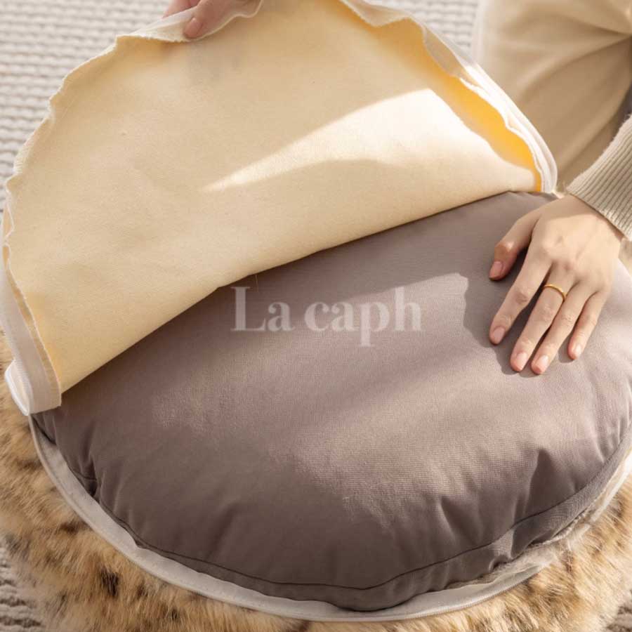 leopard fur stool