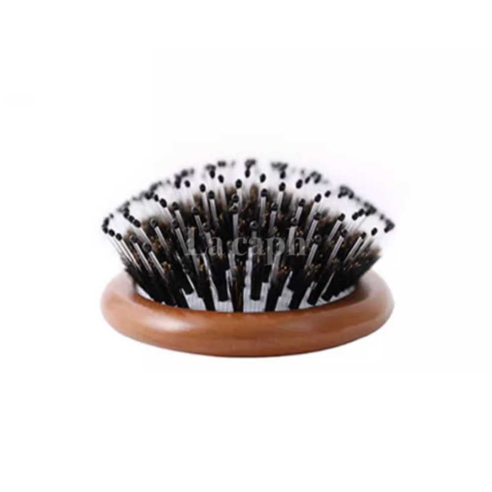 【即納】natural wood oval hair brush