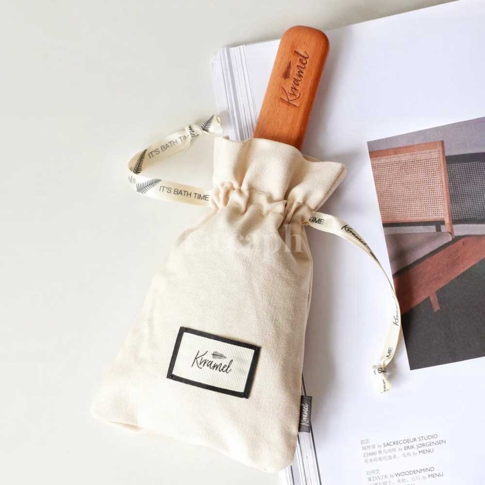 【即納】natural wood oval hair brush