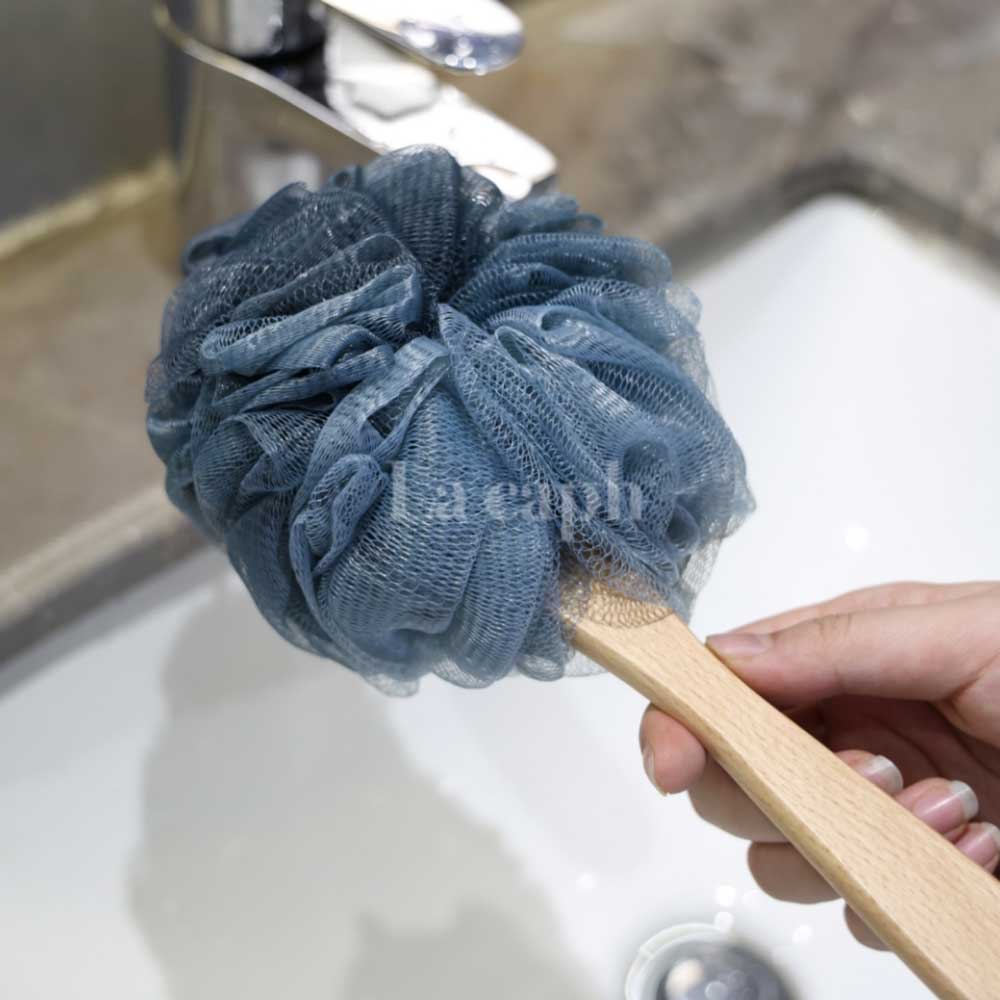 【即納】long handle bath sponge (2colors)