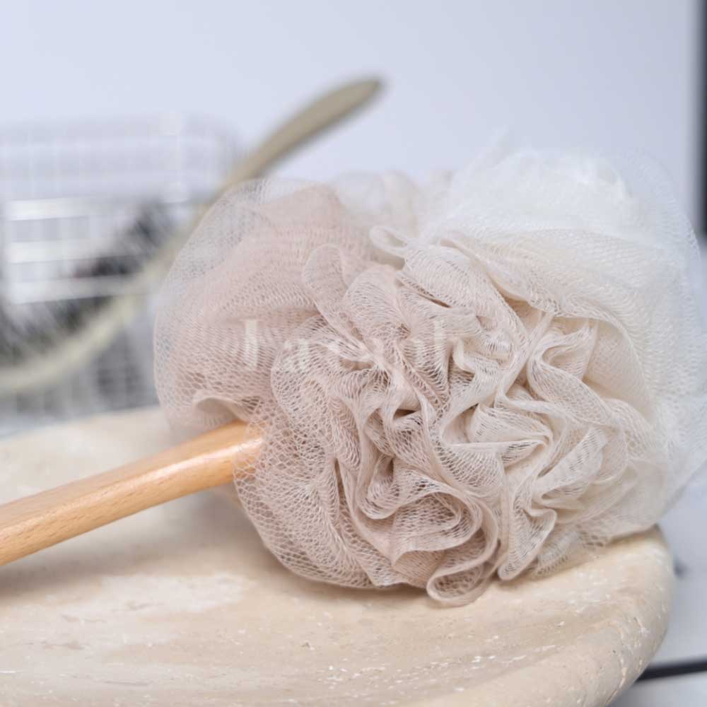 【即納】long handle bath sponge (2colors)