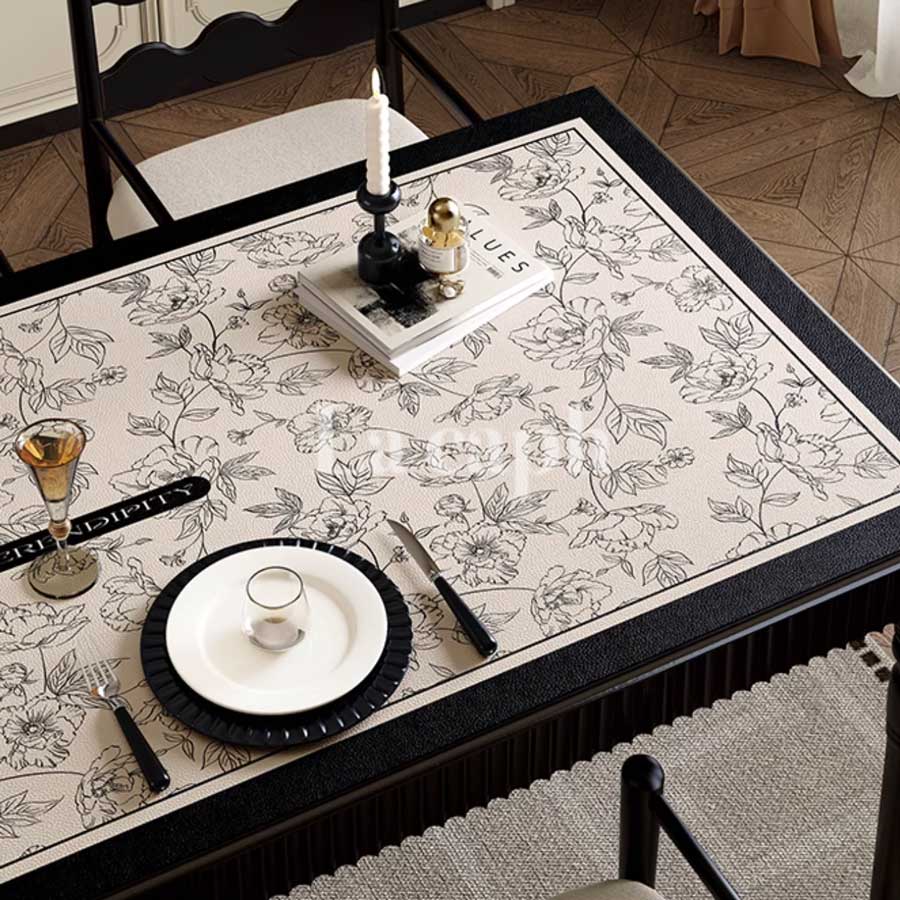 floral sketch table mat
