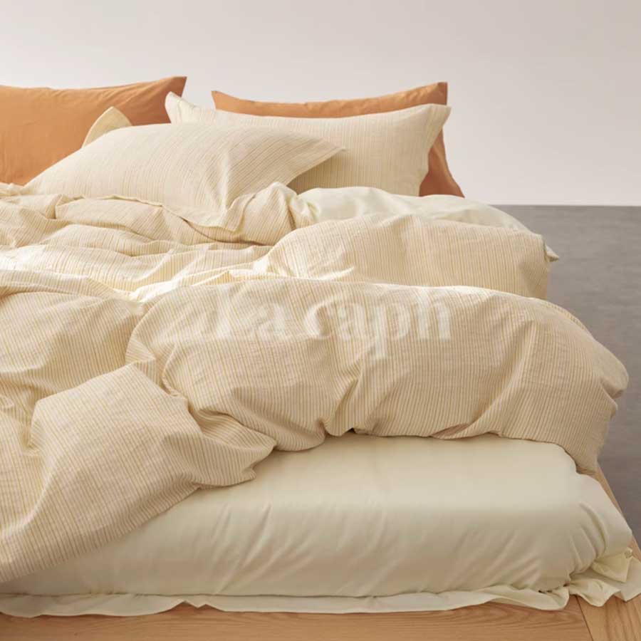 washed cotton bedlinen set (3colors)