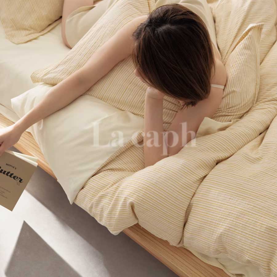 washed cotton bedlinen set (3colors)
