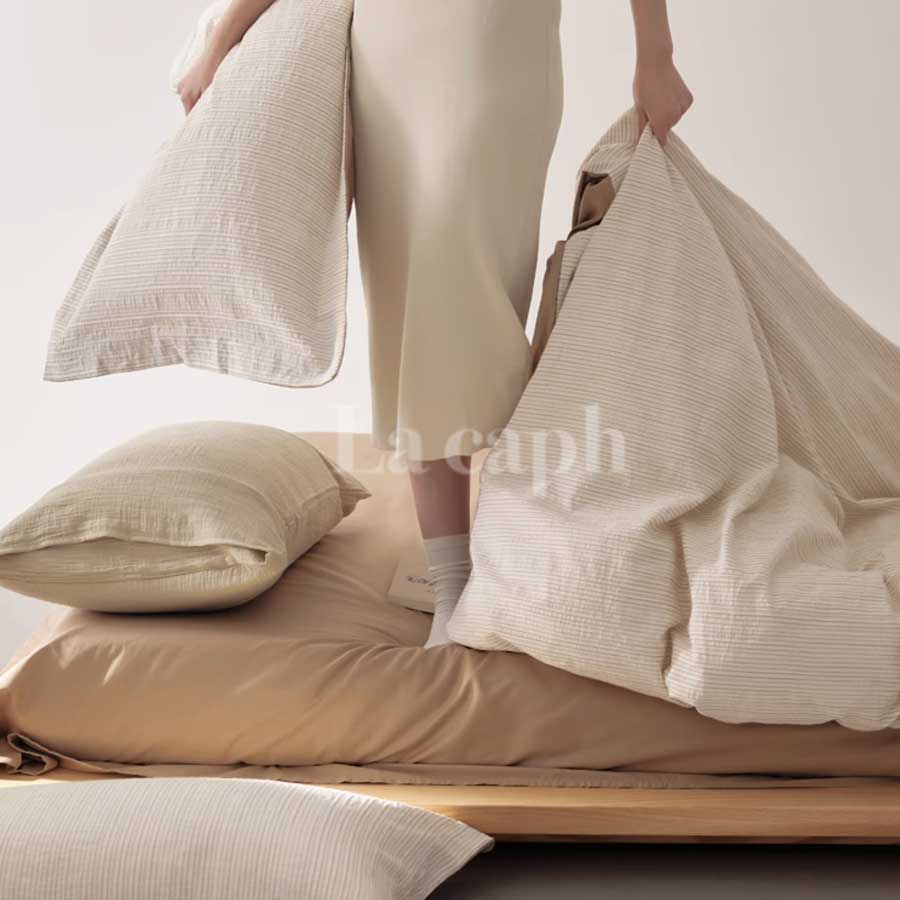 washed cotton bedlinen set (3colors)