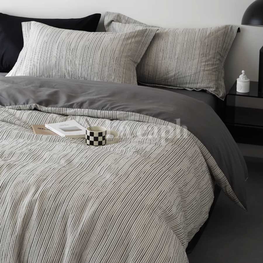 washed cotton bedlinen set (3colors)
