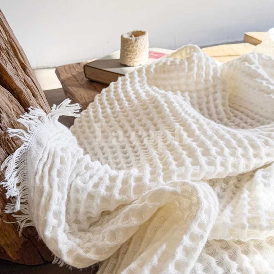 waffle weave blanket (2colors)