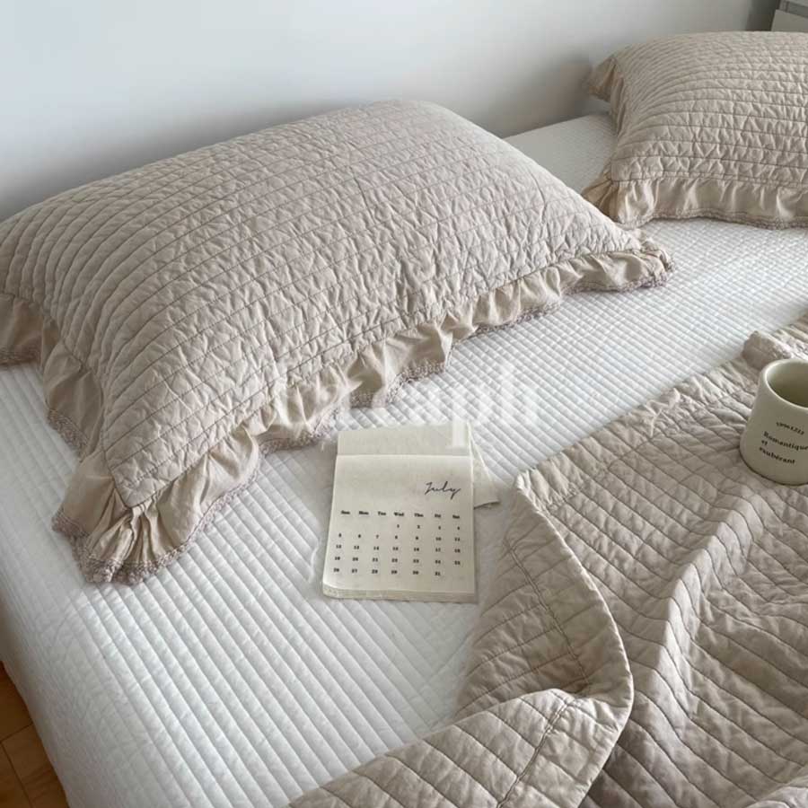 cotton quilted mattress & pillow sheets (5colors)