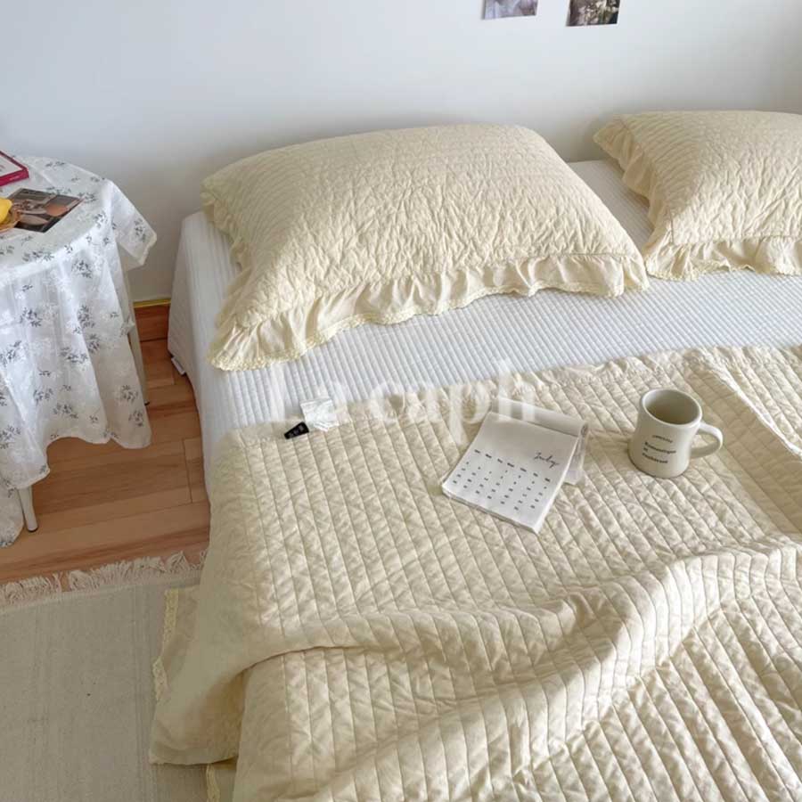 cotton quilted mattress & pillow sheets (5colors)