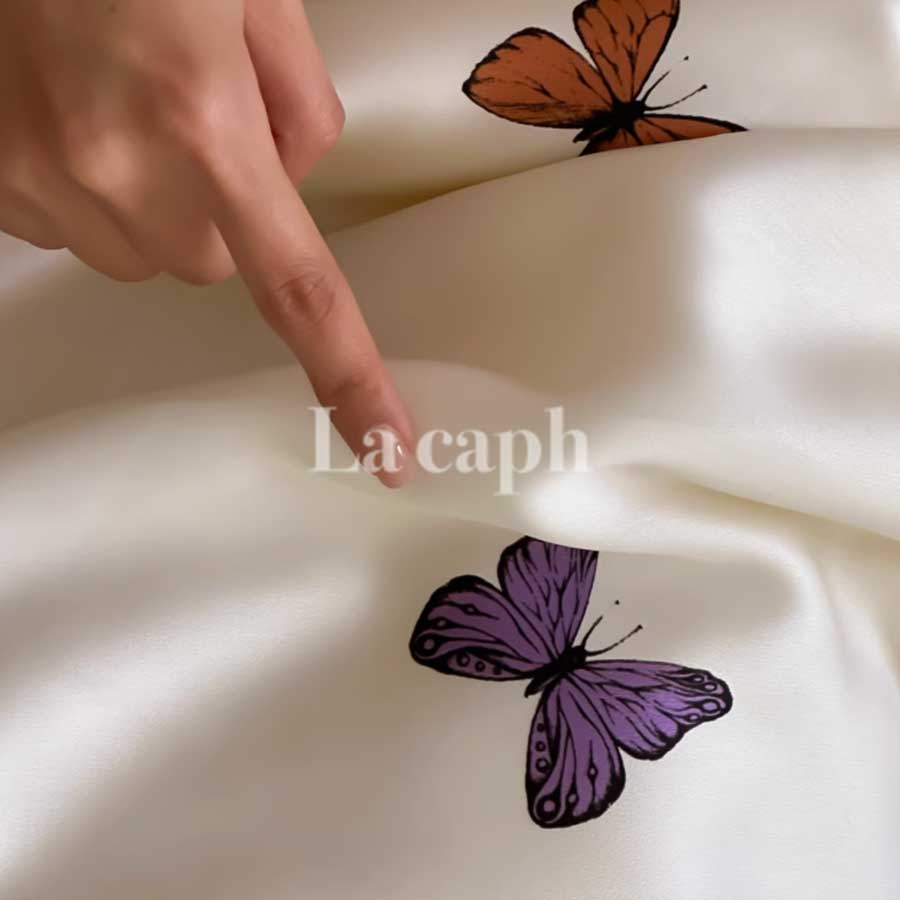 butterfly print quilt & pillow sheets (2colors)