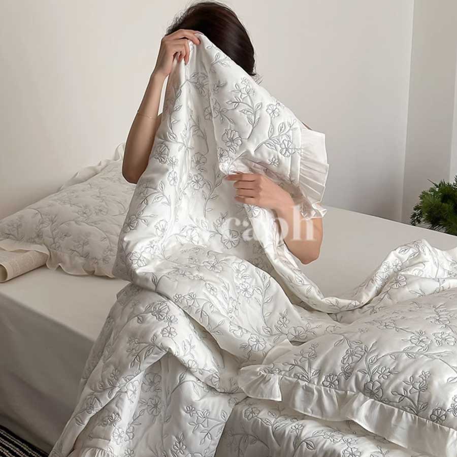 elegant patterned mattress & pillow sheets (3colors)