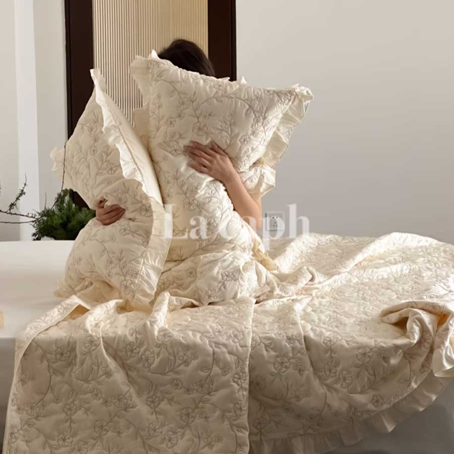 elegant patterned mattress & pillow sheets (3colors)