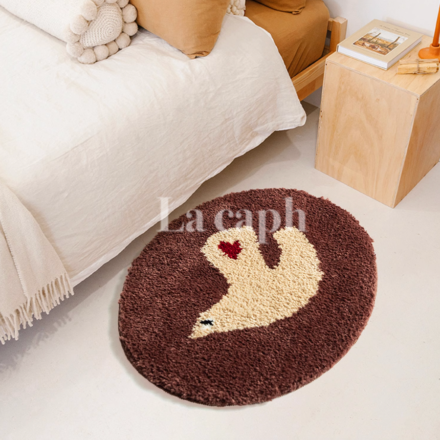 dove tufted rug