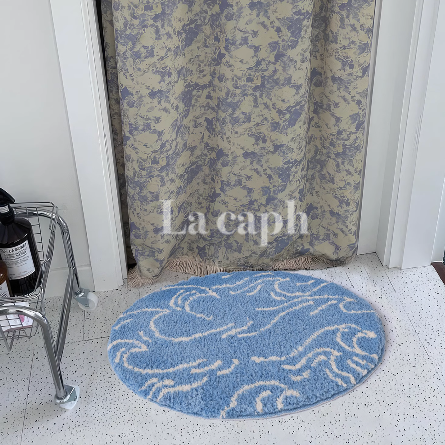 ocean ripple accent rug