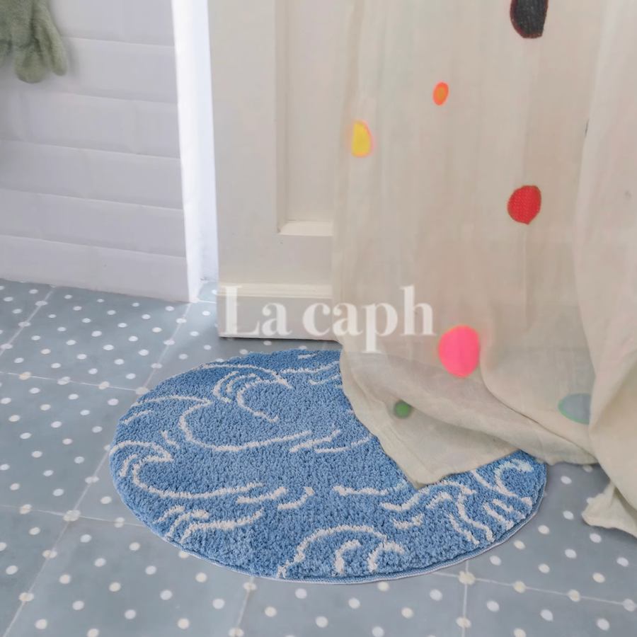 ocean ripple accent rug