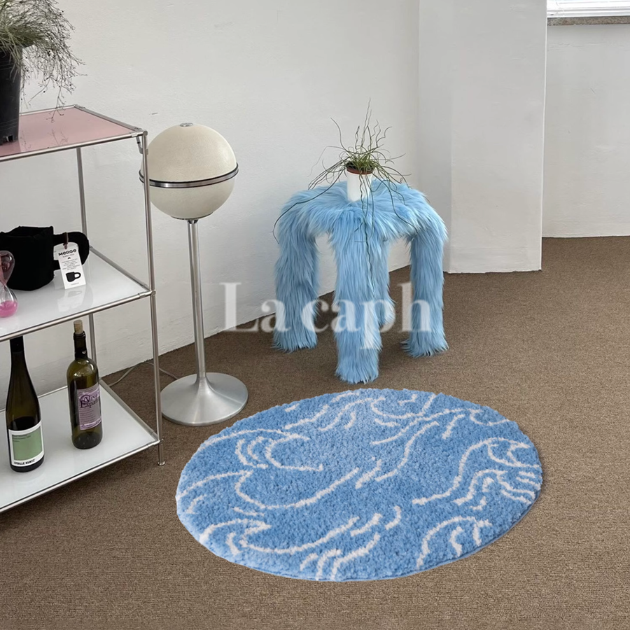 ocean ripple accent rug
