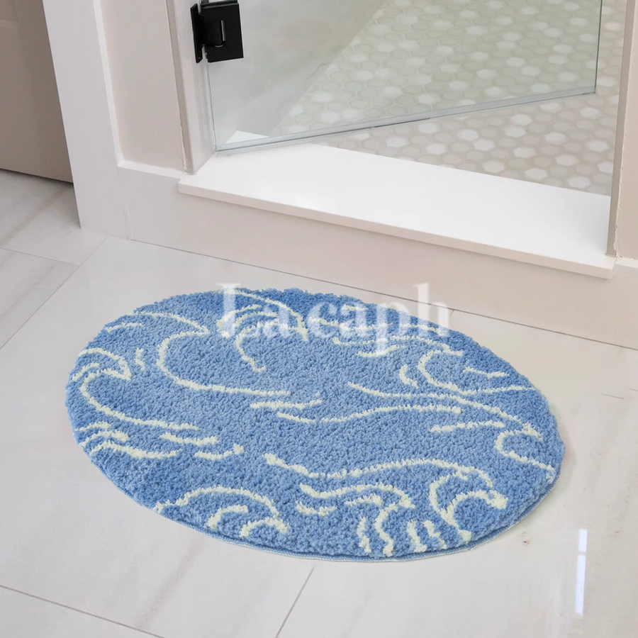 ocean ripple accent rug