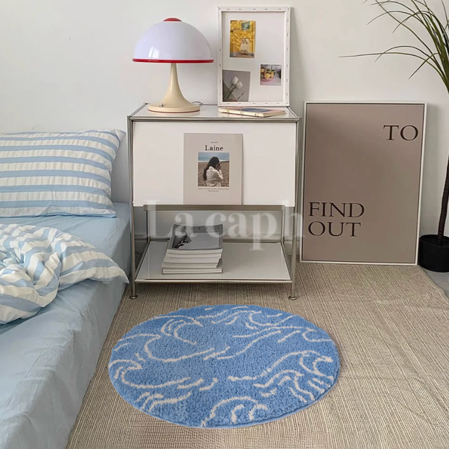 ocean ripple accent rug