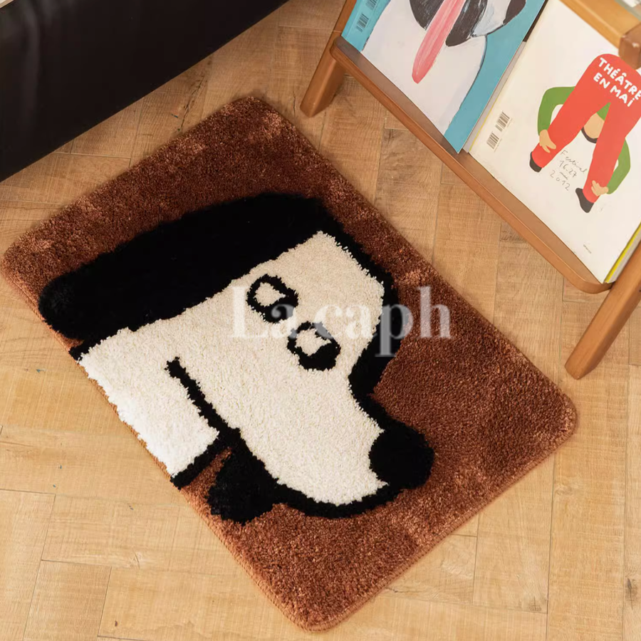 dog face tufted rug (2designs)
