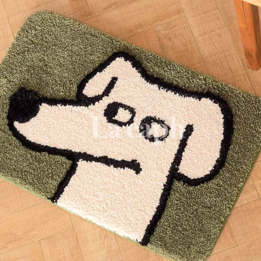 dog face tufted rug (2designs)