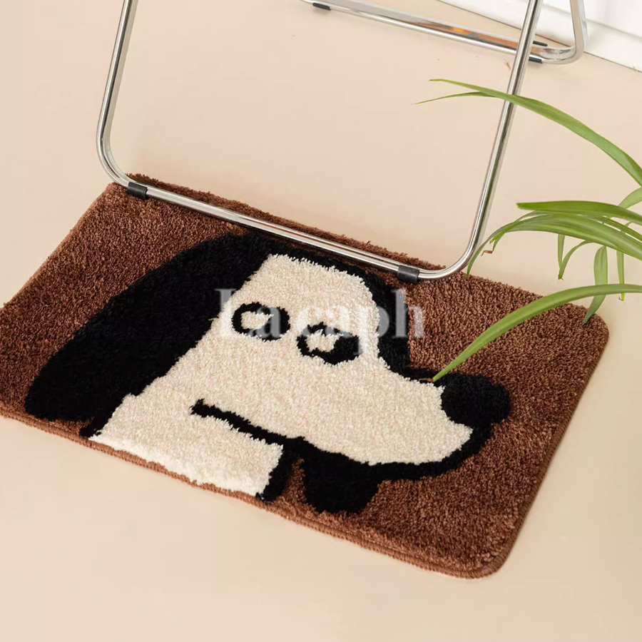 dog face tufted rug (2designs)