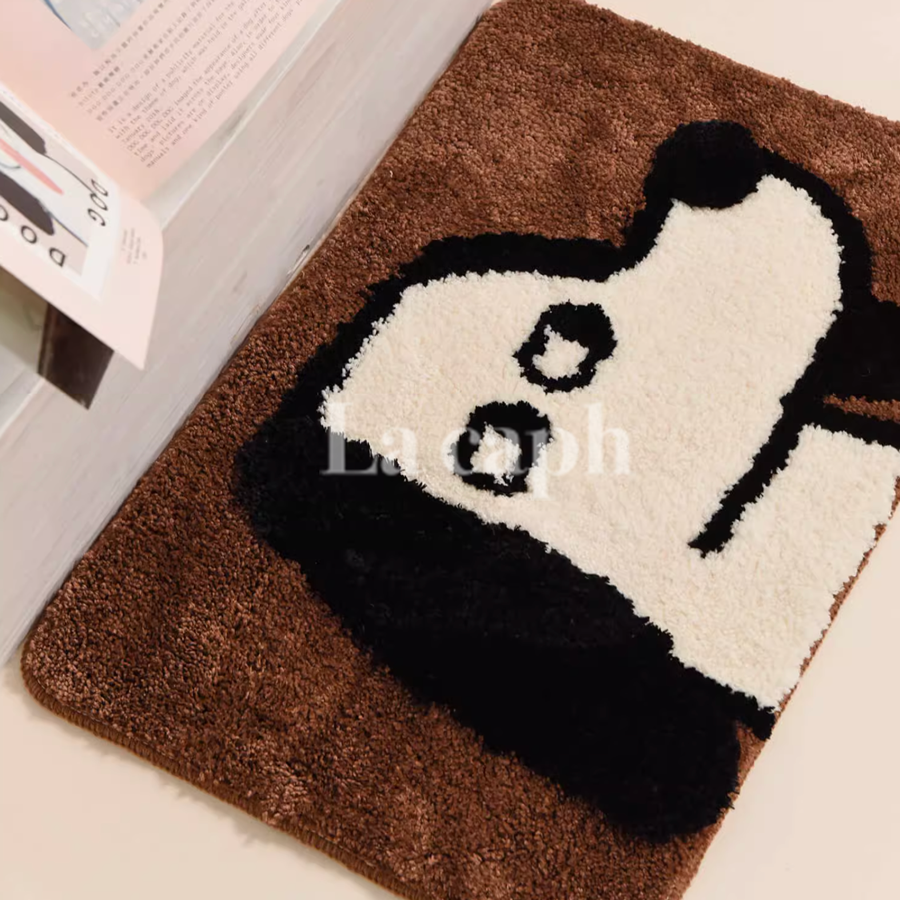dog face tufted rug (2designs)