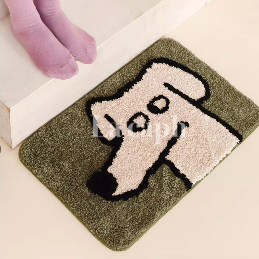 dog face tufted rug (2designs)