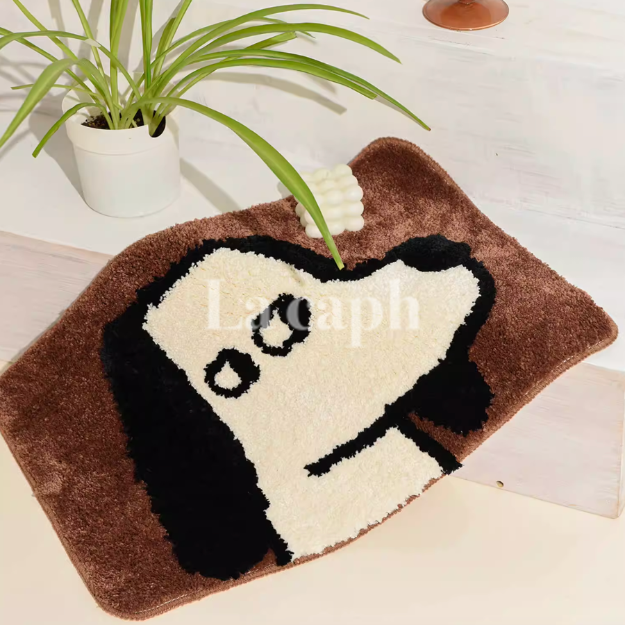 dog face tufted rug (2designs)