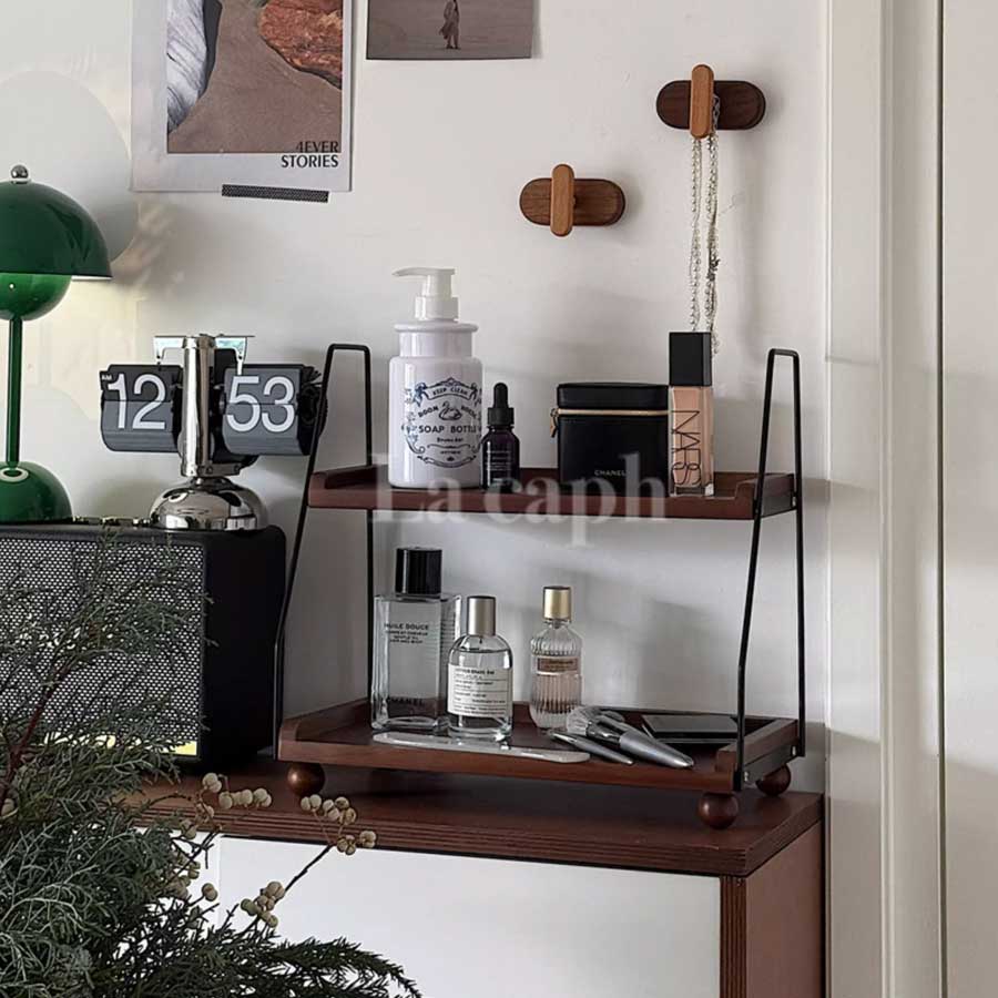retro wood shelf