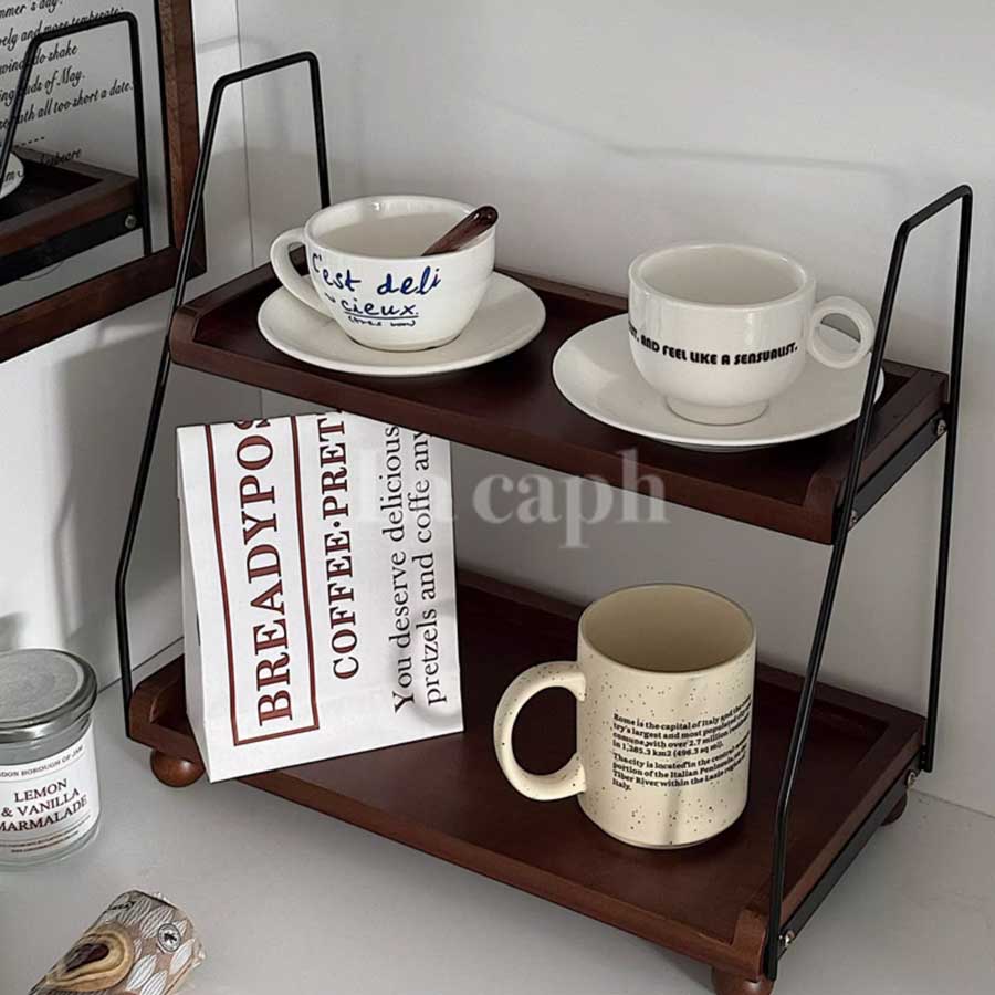 retro wood shelf