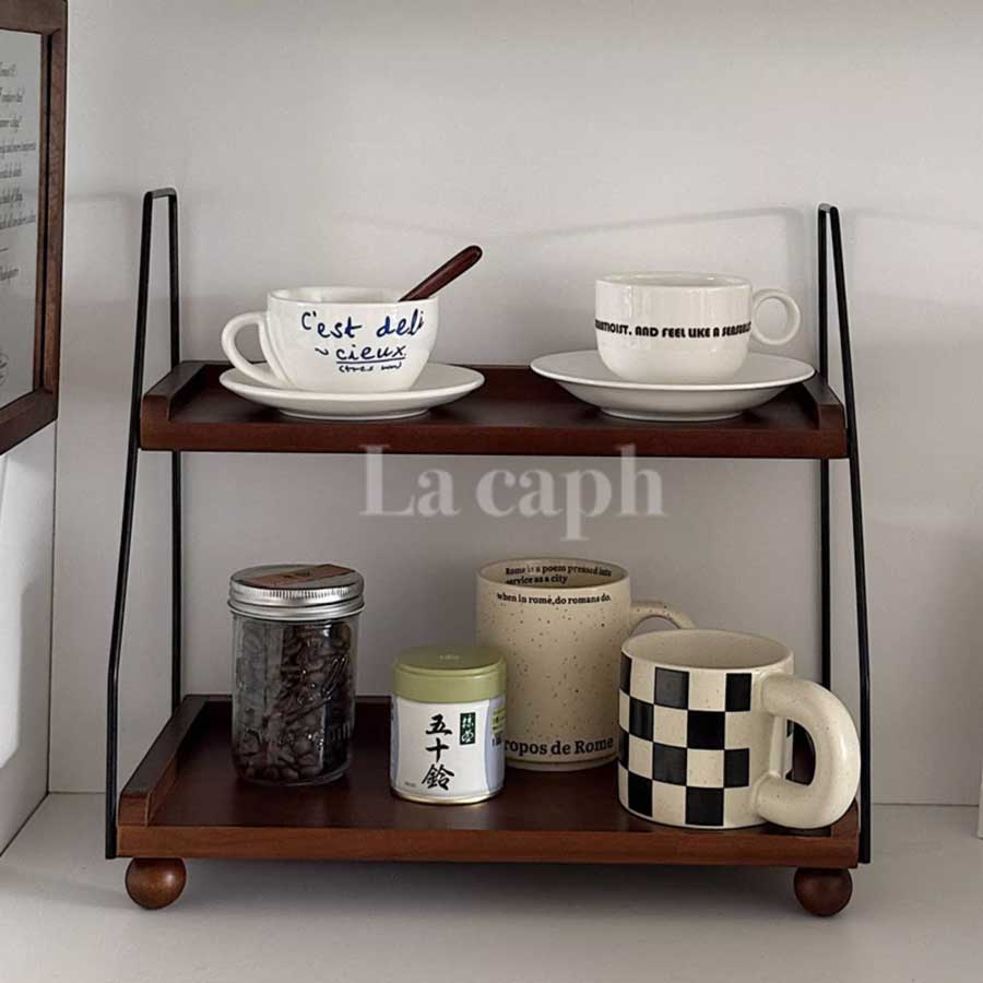 retro wood shelf