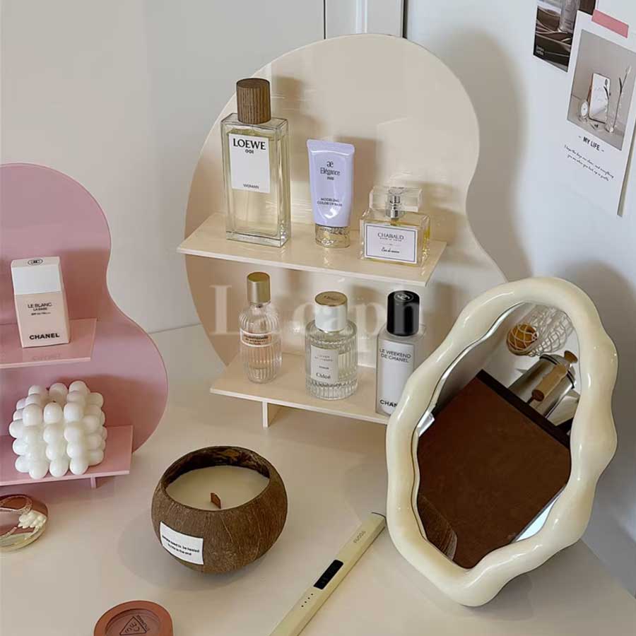 wave shape cosmetic shelf (2colors)