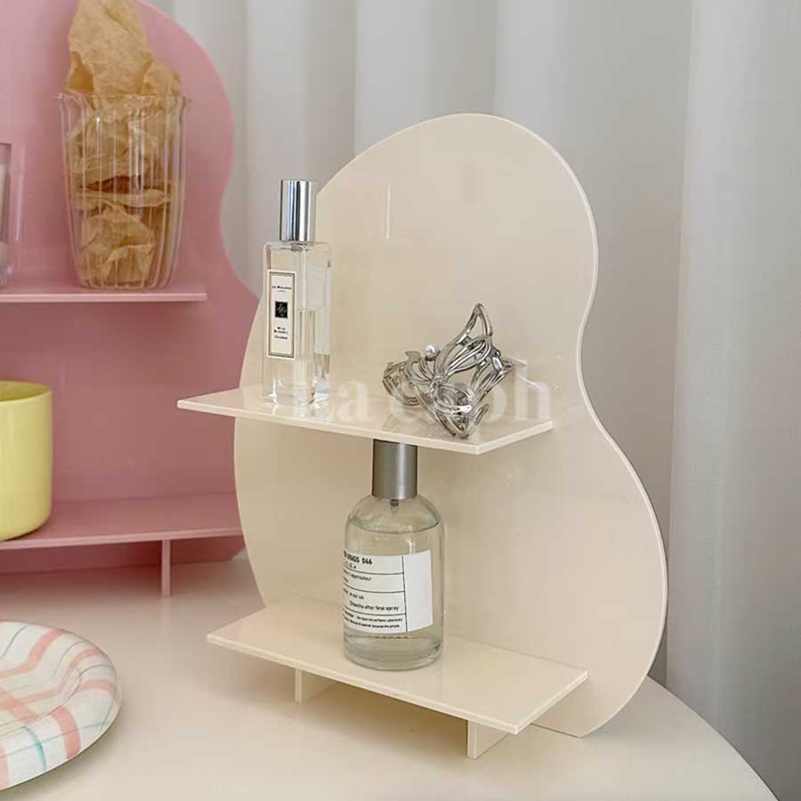 wave shape cosmetic shelf (2colors)