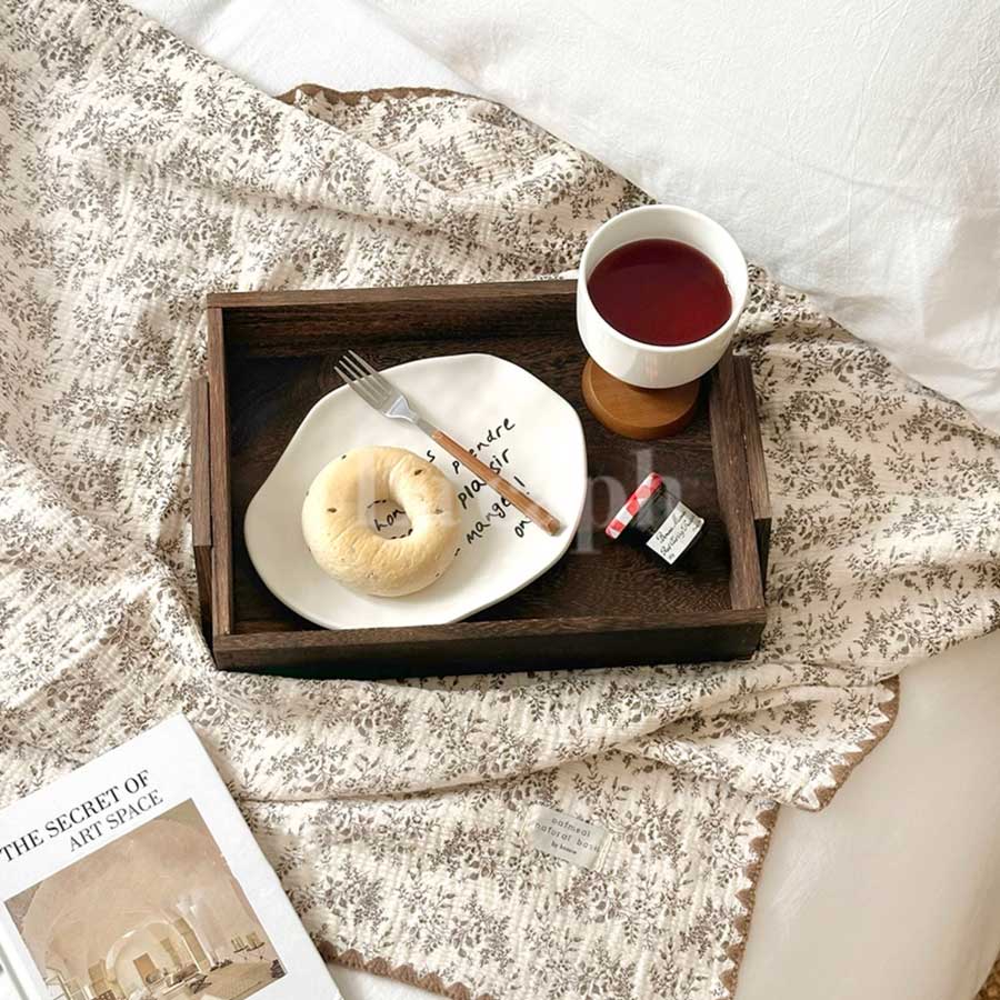 rustic wooden display tray