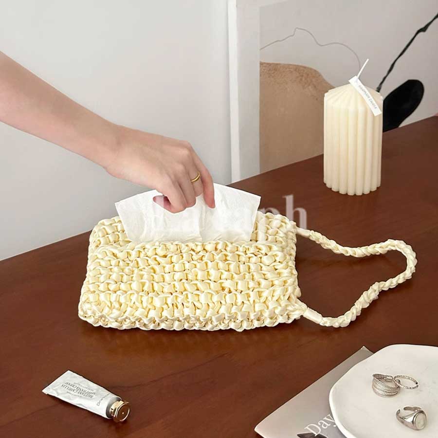 textured knit tissue case (3colors)