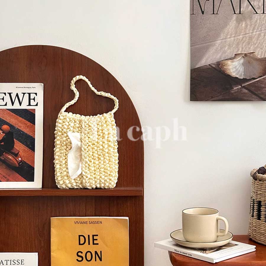 textured knit tissue case (3colors)